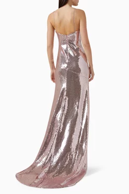 Buy Alex Perry Pink Panelled Bikini Gown in Sequin For Women Online Ounass Bahrain