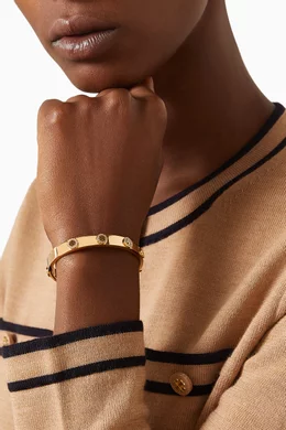 Tory burch logo stud bangle deals