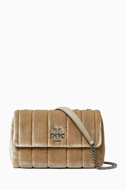 Buy Tory Burch Brown Small Kira Shoulder Bag in Velvet For Women Online Ounass Bahrain