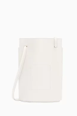 LOEWE セール★ DICE POCKET★SOFT WHITE Loewe - Dice Pocket Soft White Leather Shoulder Bag