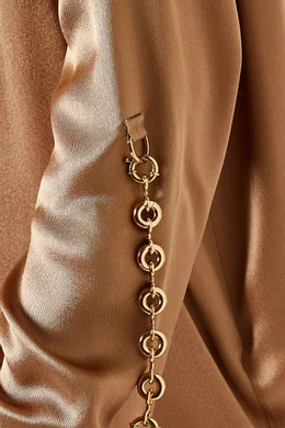 Buy LOEWE Brown Chain Shirt Dress in Silk For Women Online Ounass Bahrain