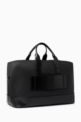 Buy Calvin Klein Black Modern Bar Weekender Bag in Faux Leather