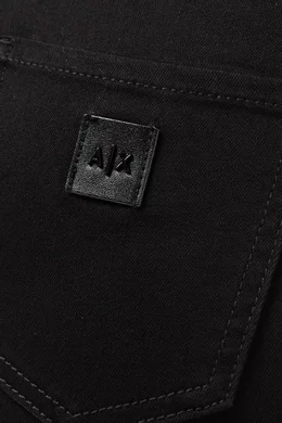 Buy Armani Exchange Black Tapered Jeans in Cotton-denim For Women