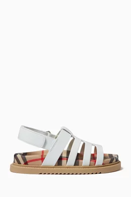 Burberry sandals kids white hotsell