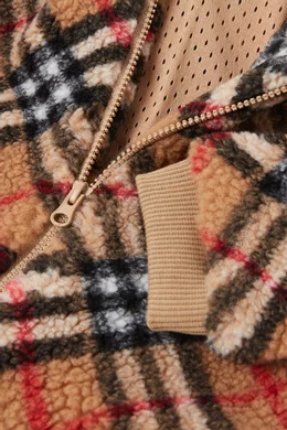 Buy Burberry Neutral Roland Check Print Hoodie For Baby Boys Online Ounass Bahrain