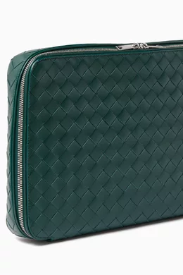 Buy Bottega Veneta Green Small Packing Cube in Intrecciato Leather For Men Online Ounass Bahrain