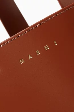 Buy Marni Brown Mini Tote Bag in Leather For Women Online Ounass Bahrain