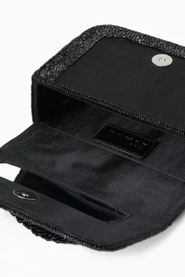 Buy Staud Black Carmen Beaded Box Bag For Women Online Ounass Bahrain