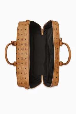 Buy MCM Brown Large Ottomar Suitcase in Visetos Coated Canvas For