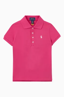 Boys pink polo top