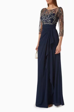 Lace bodice maxi dress sales