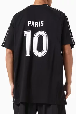balenciaga シャツ PARIS 10 Buy Balenciaga Black Paris SoccerOversized T-shirt in Vintage