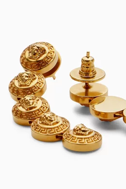 Versace medusa drop earrings best sale