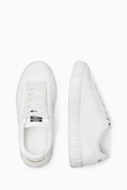 All white versace sneakers top