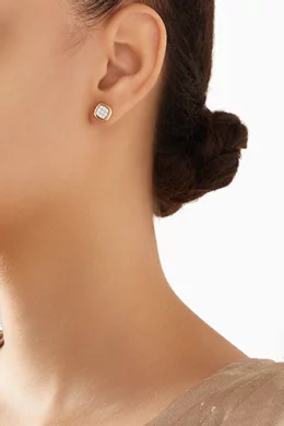Buy Damas White Illusion Cushion Diamond Earrings in 18kt Gold For Women Online Ounass Bahrain