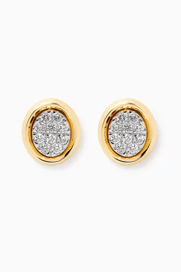 Buy Damas White Illusion Oval Diamond Earrings in 18kt Gold For Women Online Ounass Bahrain