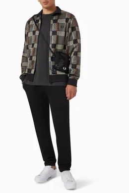 ジャケット・アウター FRED PERRY/GLITCH TARTAN TRACK JACKET Buy Fred Perry Multicolour Glitch Tartan Track Jacket in