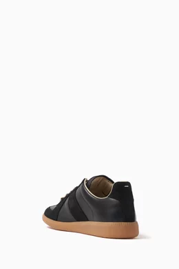 Buy Maison Margiela Black Replica Low top Sneakers in Nappa Suede For Women Online Ounass Bahrain