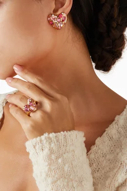 Oscar de la renta pink earrings top