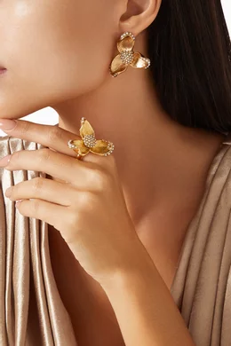 Oscar de la renta leaf earrings on sale