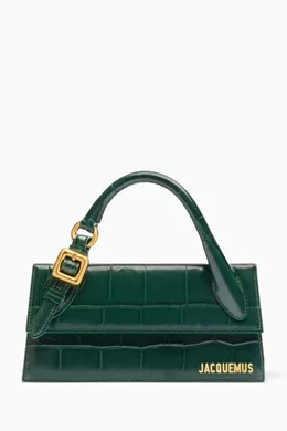 Green croc jacquemus bag top