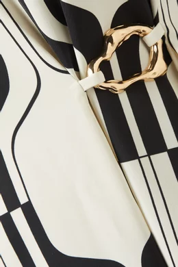 Buy Marella Black Scorza Printed Midi Dress in Crepe Satin For Women Online Ounass Bahrain