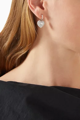 Swarovski heart drop earrings top