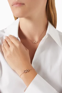 Buy Swarovski Rose Gold Hyperbola Infinity Necklace Bracelet Set in Rose Gold plated Metal For Women Online Ounass Bahrain