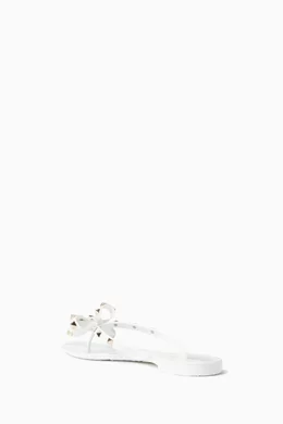 White valentino flip flops on sale