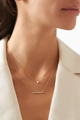 Michael kors rose gold necklace heart on sale