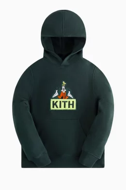 Buy Kith Green x Disney Mickey Friends Goofy Hoodie in Cotton fleece For UNISEX Online Ounass Bahrain