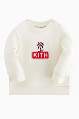 Buy Kith Neutral x Disney Minnie Crewneck Sweatshirt in Cotton fleece For UNISEX Online Ounass Bahrain
