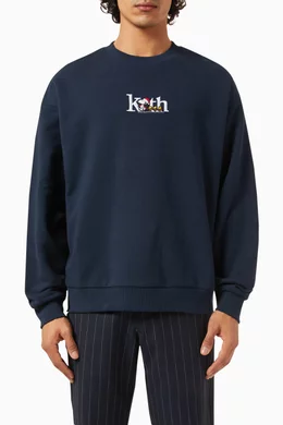 Buy Kith Blue Kith x Peanuts Serif Sweatshirt in Cotton fleece For Men Online Ounass Bahrain