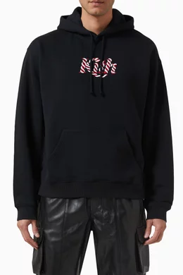 Buy Kith Black Candy Cane Williams III Hoodie in Cotton fleece For Men Online Ounass Bahrain
