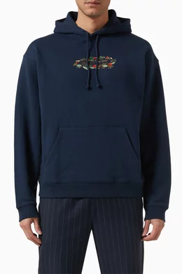 Buy Kith Blue Wreath Orbit Williams III Hoodie in Cotton fleece For Men Online Ounass Bahrain