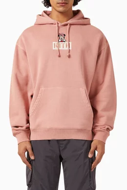Buy Kith Pink Kith x Mickey Friends Minnie Hoodie in Cotton fleece For Men Online Ounass Bahrain