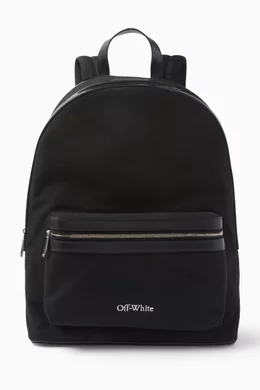 Buy Off White Black Logo Backpack in Canvas For Men Online Ounass Bahrain