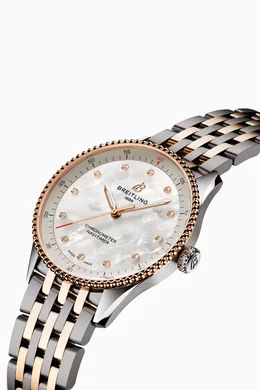 Buy Breitling Neutral Navitimer SuperQuartz Diamond 18kt Red Gold Watch 32mm For Women Online Ounass Bahrain