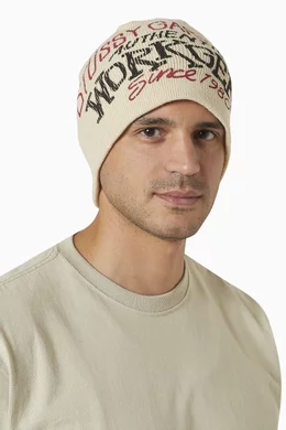 STUSSY Workgear Print Skullcap -BONE