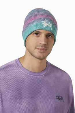 Spray Stripe Cuff Beanie - Teal Multi – Feature