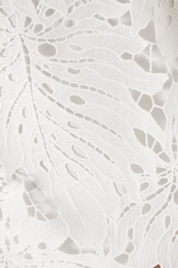 Buy Leo Lin White Selena Mini Dress in Lace For Women Online Ounass Bahrain