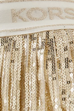 Buy Michael Kors Kids Gold Pleated Sequin embellished Skirt For Girls Online Ounass Bahrain