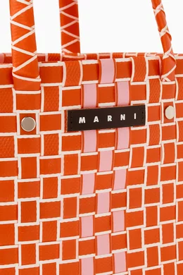Buy Marni Orange Braided Box Basket Bag For Kids Online Ounass Bahrain