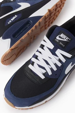 Buy Nike Blue Air Max 90 Sneakers in Leather For Men Online Ounass Bahrain