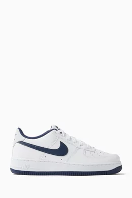 Buy Nike White Kids Air Force 1 Sneakers in Leather For Boys Online Ounass Bahrain
