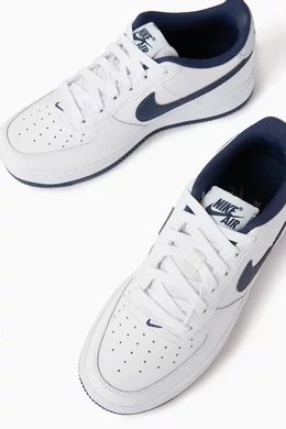 Kids air force 1 low white hot sale