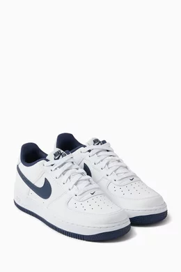 Buy Nike White Kids Air Force 1 Sneakers in Leather For Boys Online Ounass Bahrain