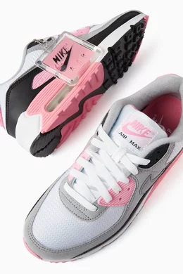 Buy Nike Pink Air Max 90 Sneakers in Mesh For Women Online Ounass Bahrain