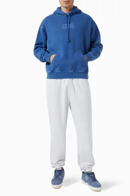 Buy Kith Blue Classic Logo Nelson Hoodie in Cotton fleece For Men Online Ounass Bahrain
