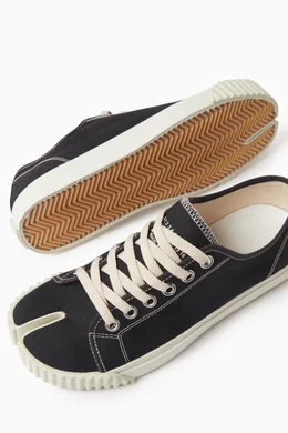 Buy Maison Margiela Black Tabi Sneakers in Canvas For Women Online Ounass Bahrain